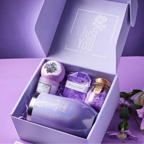 Purple Glitter Tumbler Inspirational Quote gift set - Picture 2 of 5